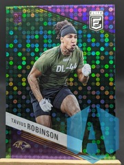 2023 Donruss Elite Tavius Robinson #185 Green Disco Parallel RC Baltimore Ravens